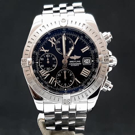 18kt gold original breitling pusher model chronomat evolution|Breitling Chronomat evolution model.